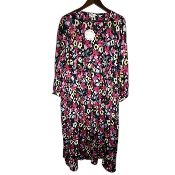 Umgee NWT Boutique Gypsy Boho Floral Impressionist Paint Dress S M L - Picture 3 of 10